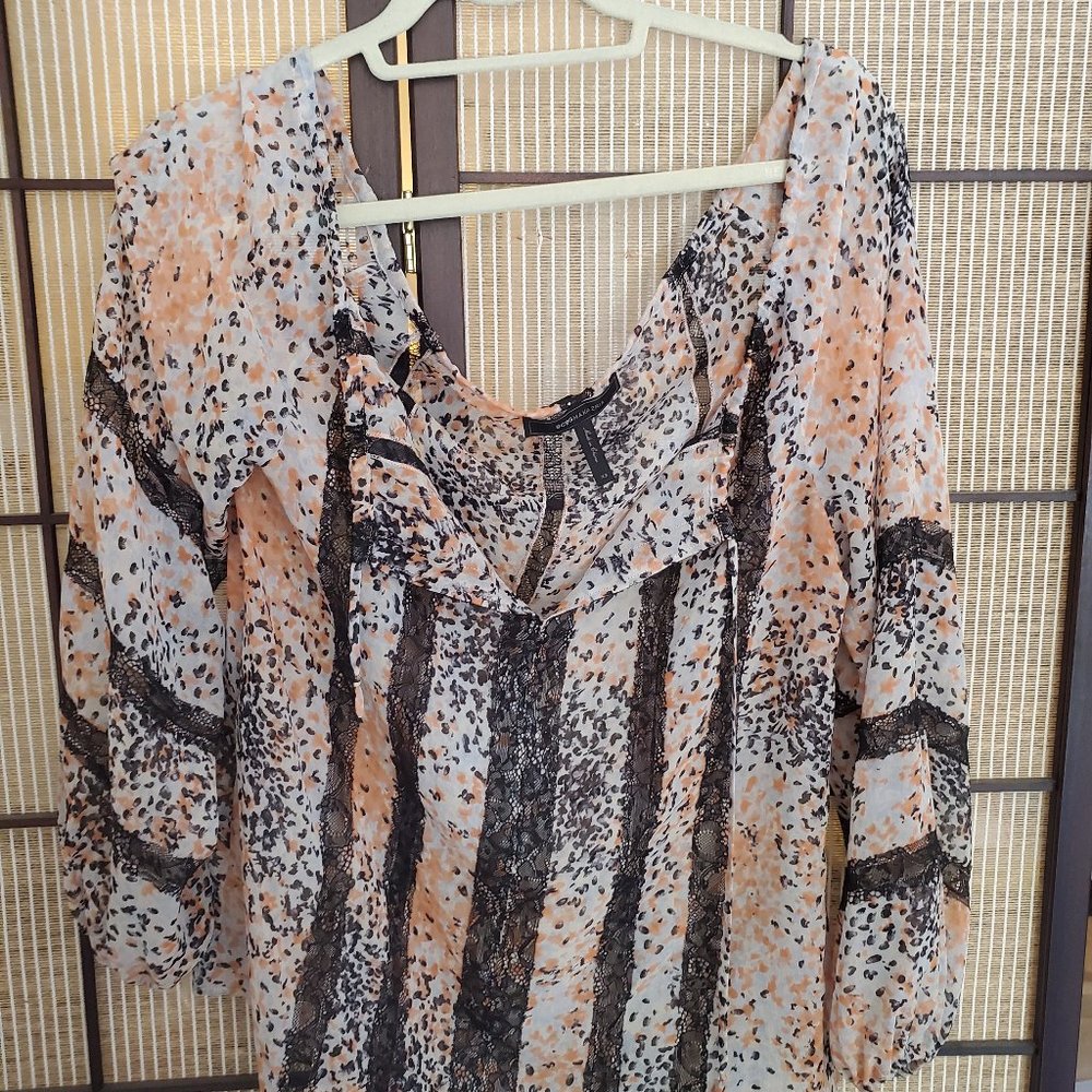 BCBG Rebecca 100% Silk Top